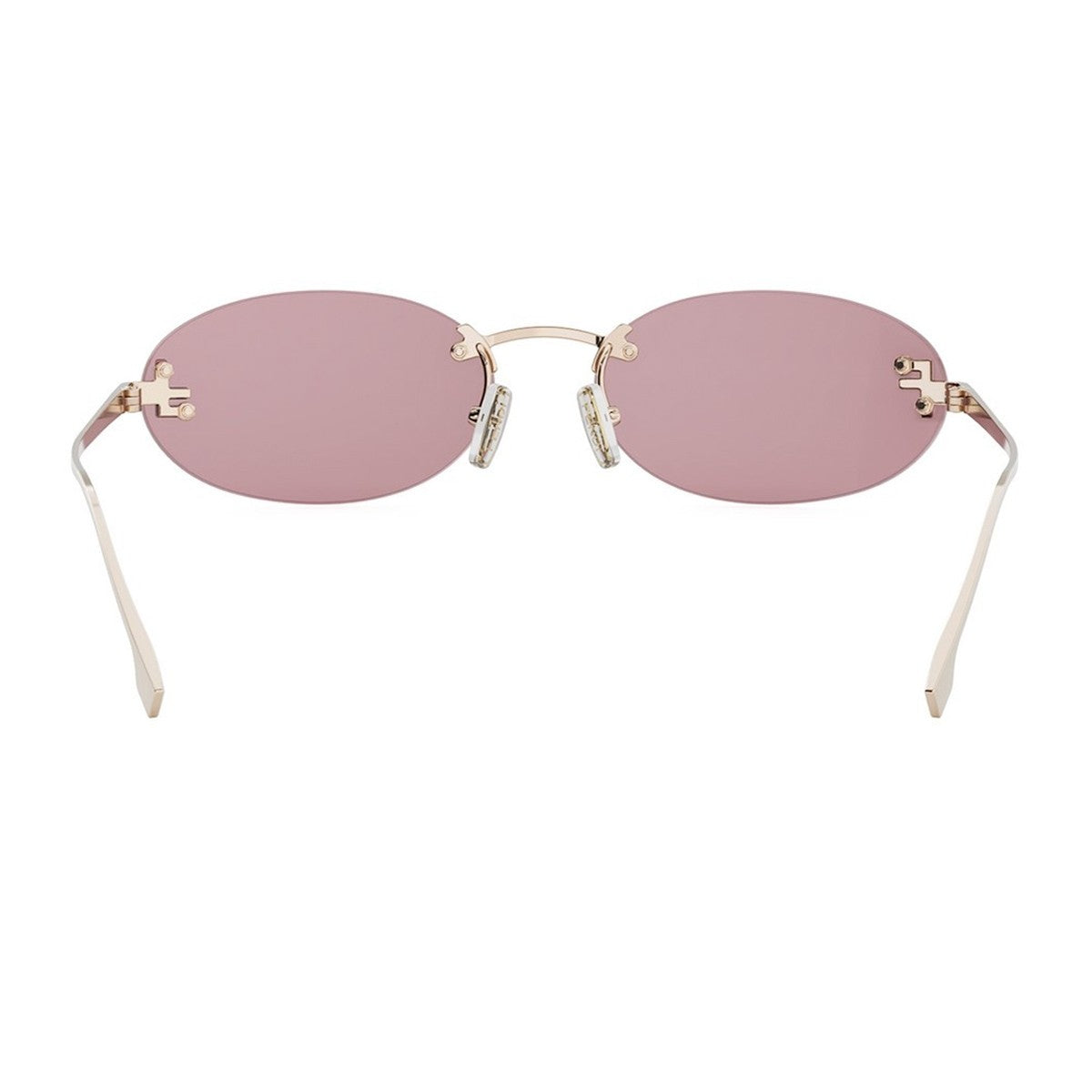 Fendi First Crystal Rose Gold Metallo Sunglasses