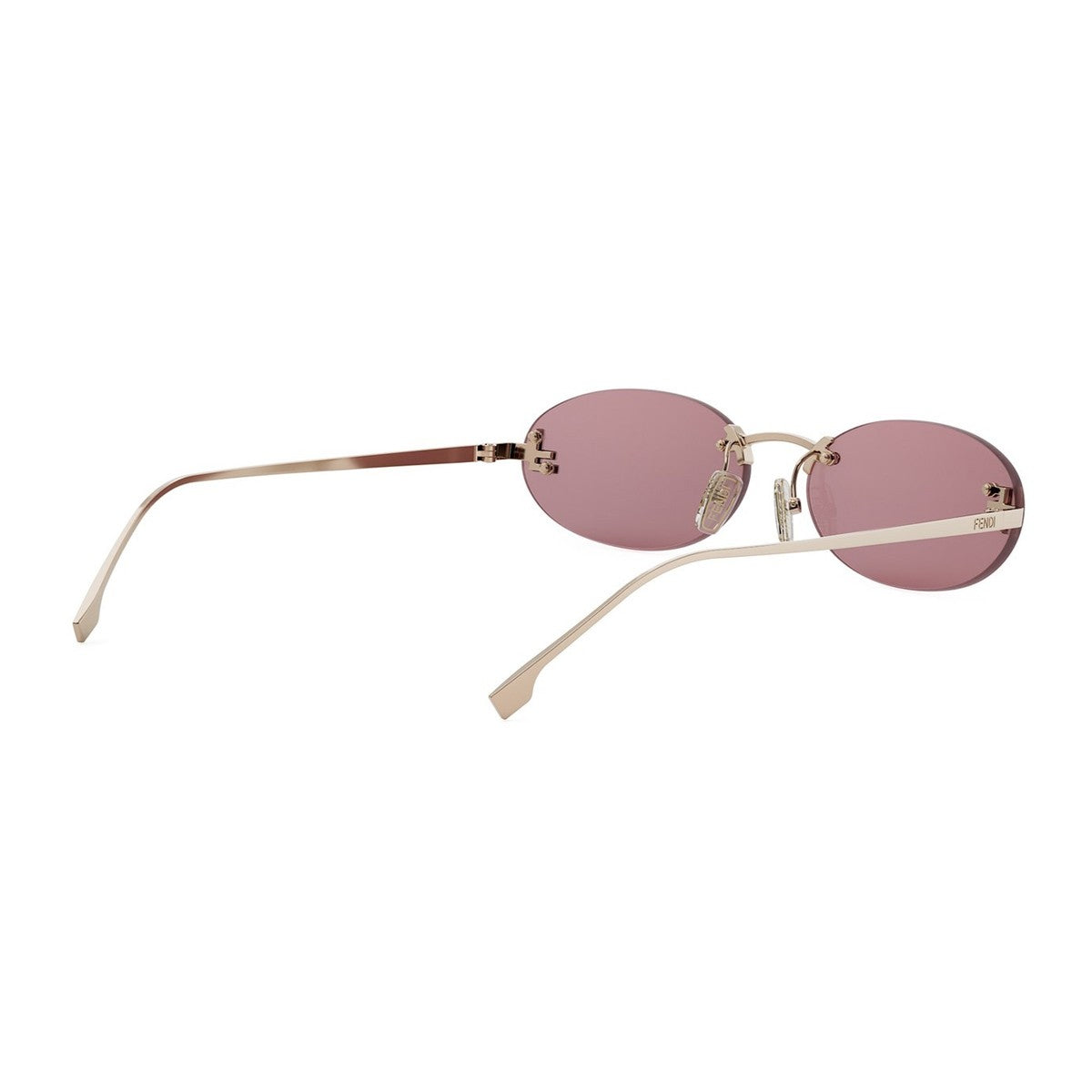 Fendi First Crystal Rose Gold Metallo Sunglasses