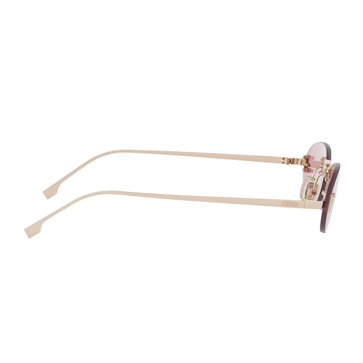 Fendi First Crystal Rose Gold Metallo Sunglasses