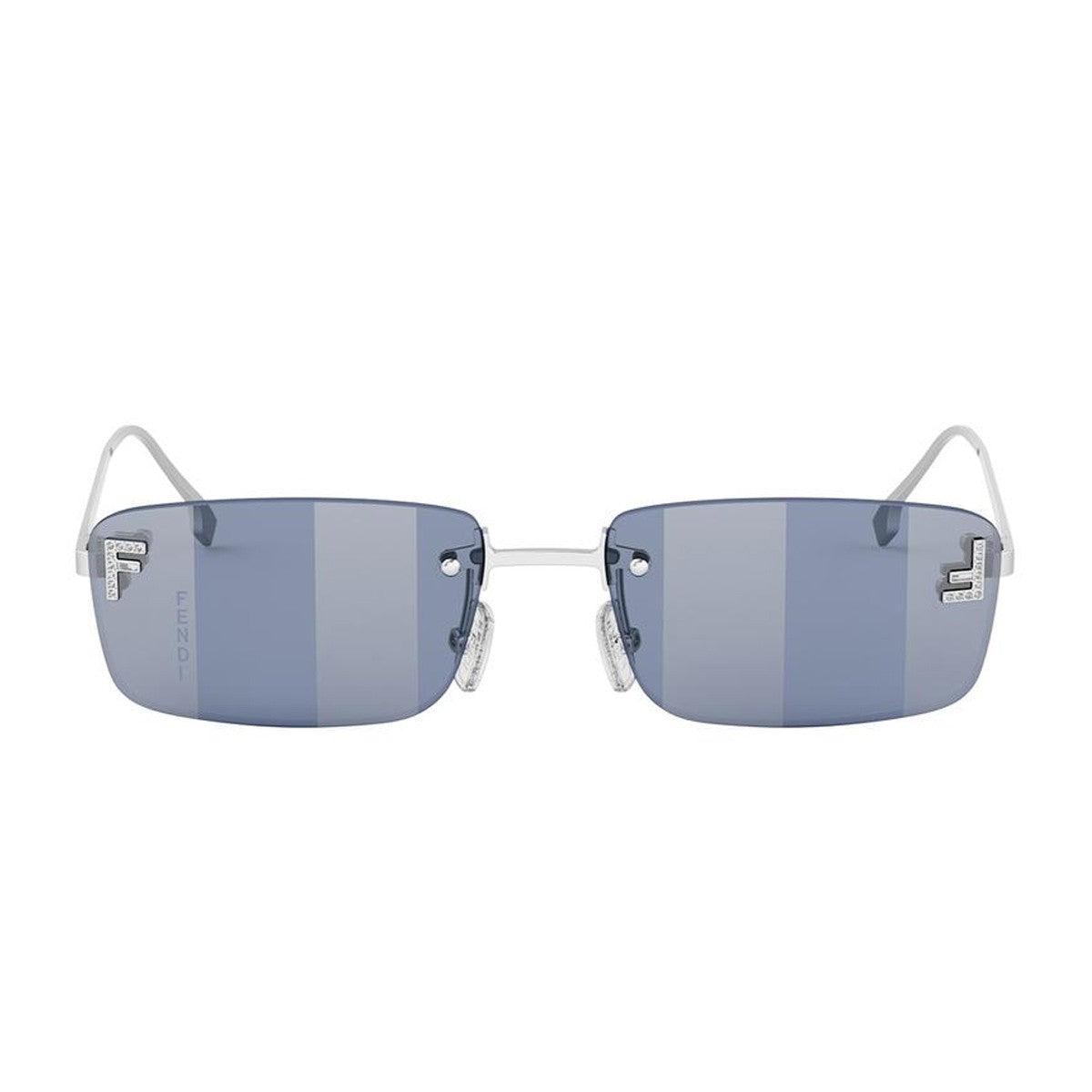 Fendi First Crystal Silver Metallo Sunglasses