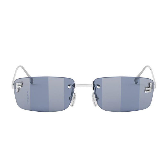 Fendi First Crystal Silver Metallo Sunglasses