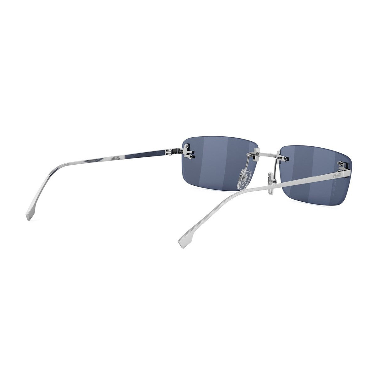 Fendi First Crystal Silver Metallo Sunglasses