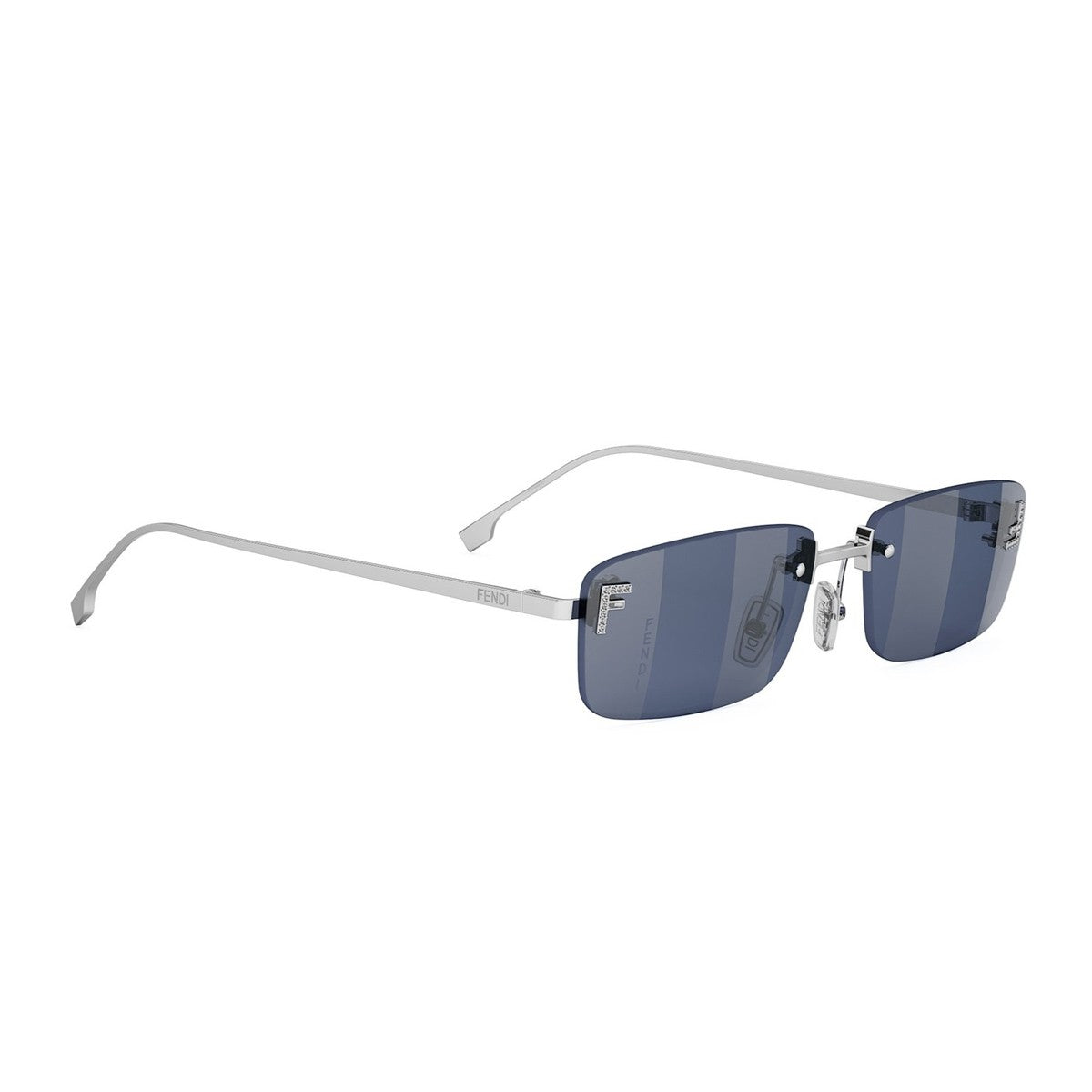 Fendi First Crystal Silver Metallo Sunglasses