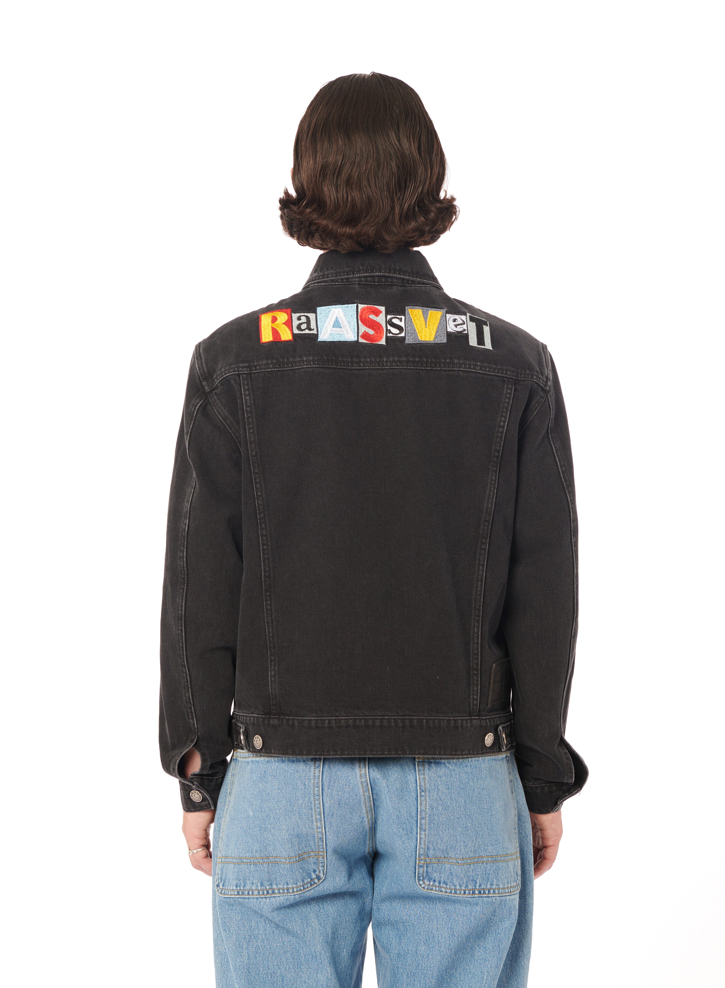 Typo Classic Denim Jacket Woven Black