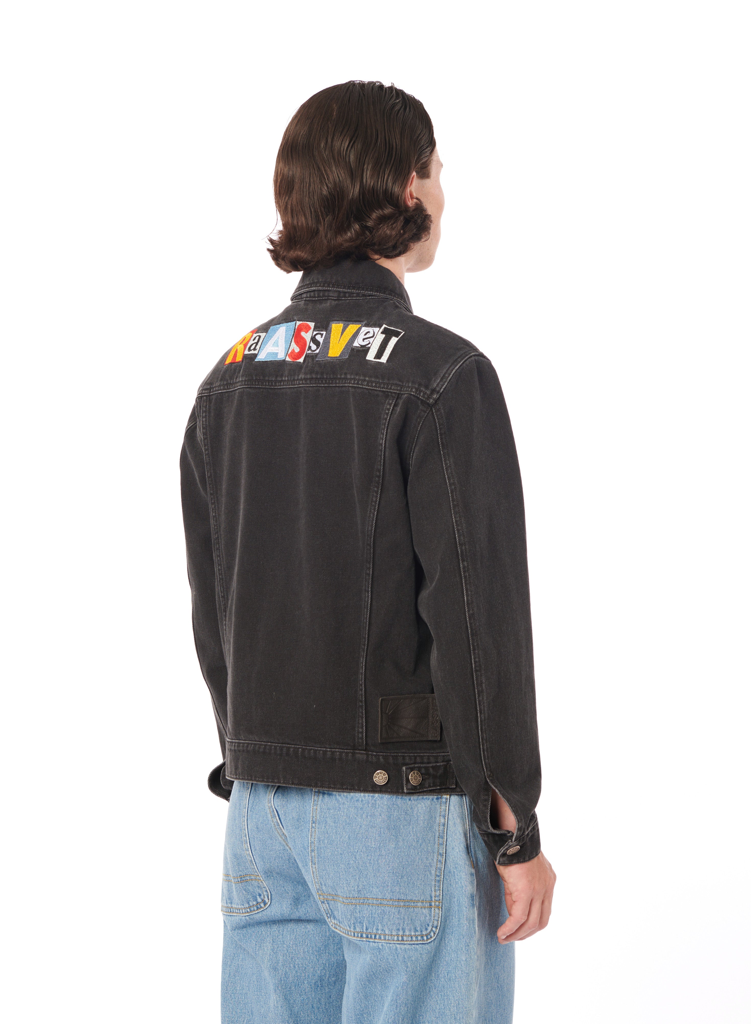 Typo Classic Denim Jacket Woven Black