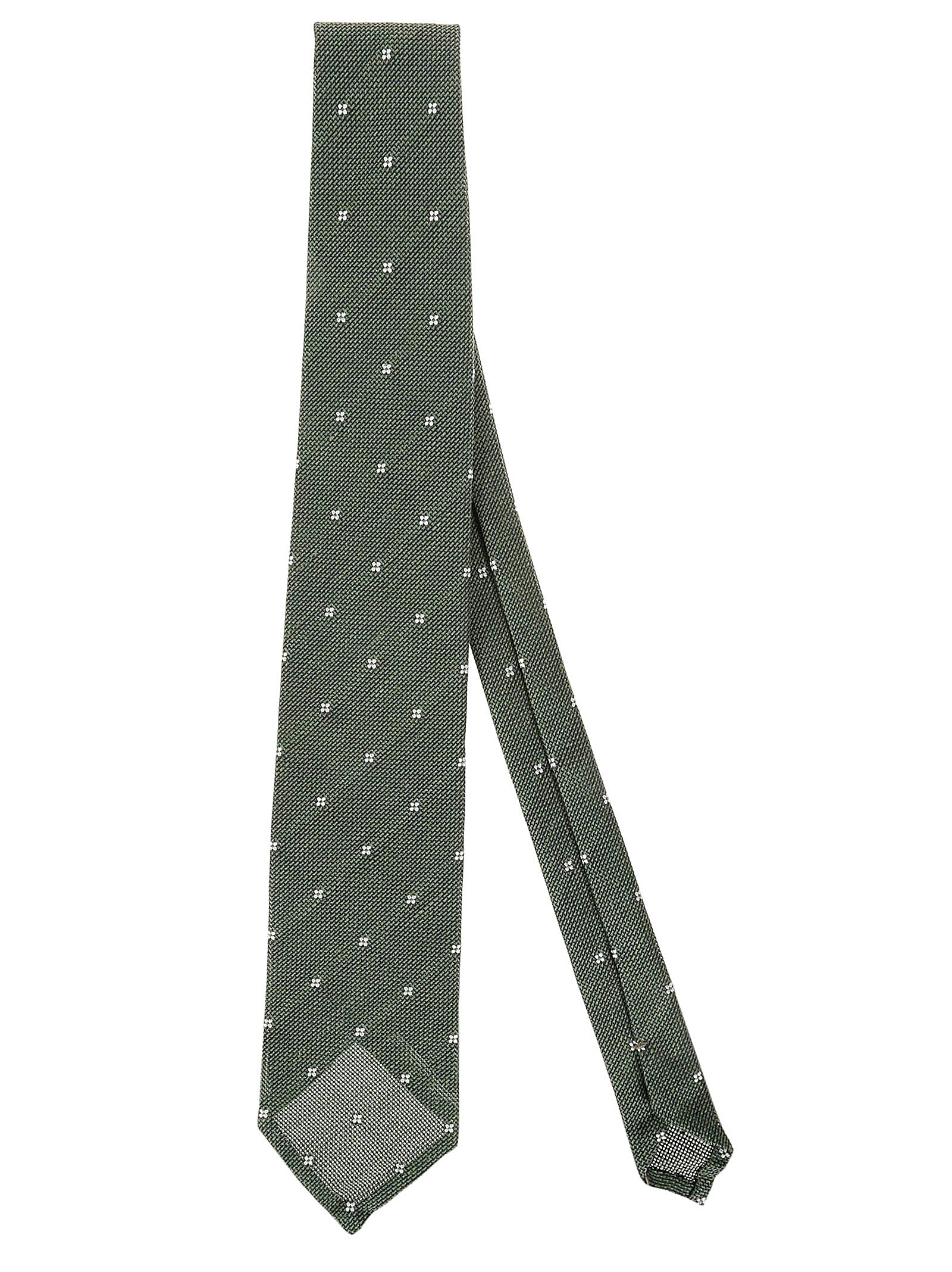 Tie Green Linen-silk