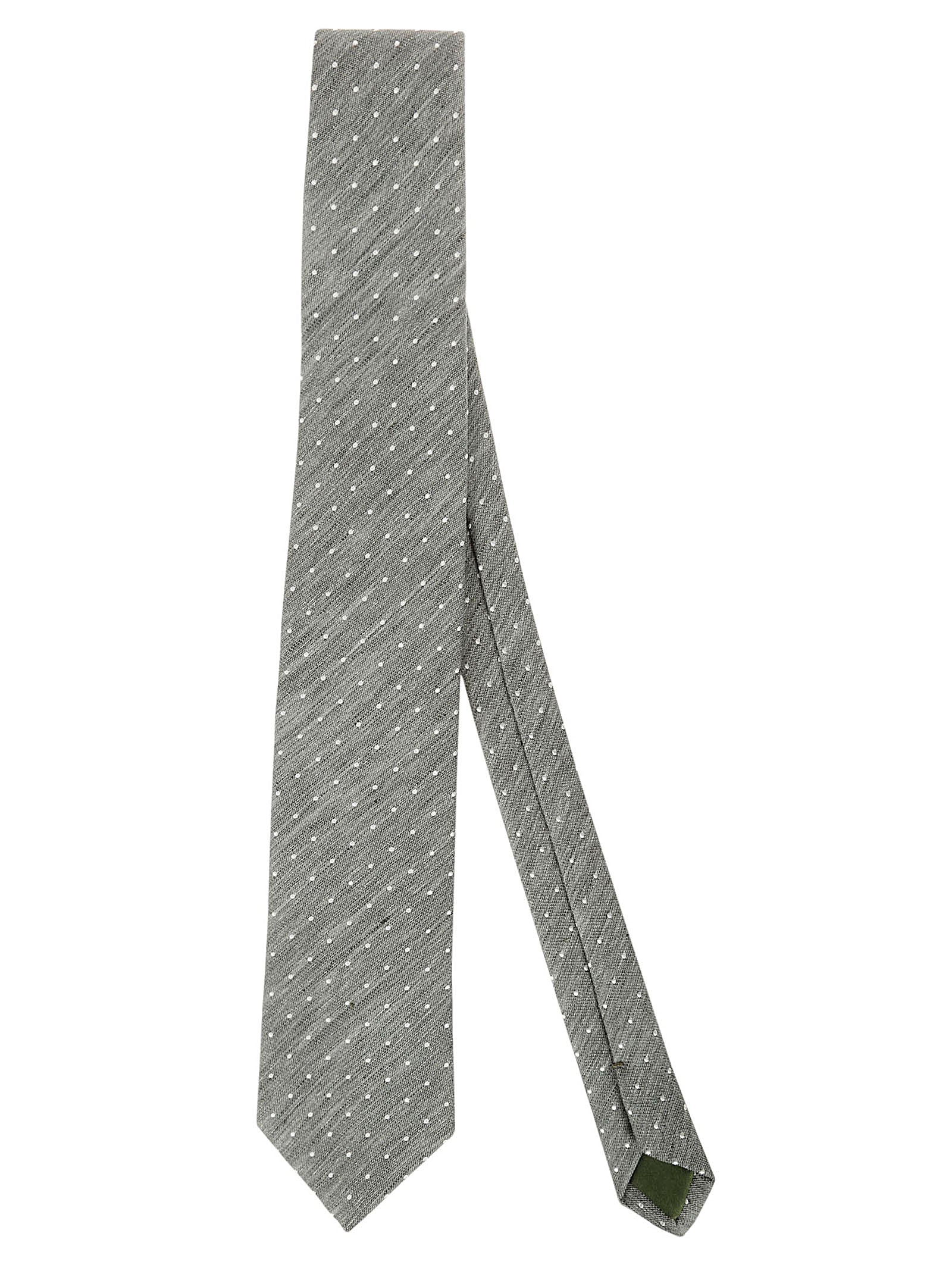 Tie Green Cotton - Linen Silk
