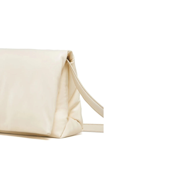 Padded Leather Bag White Calf