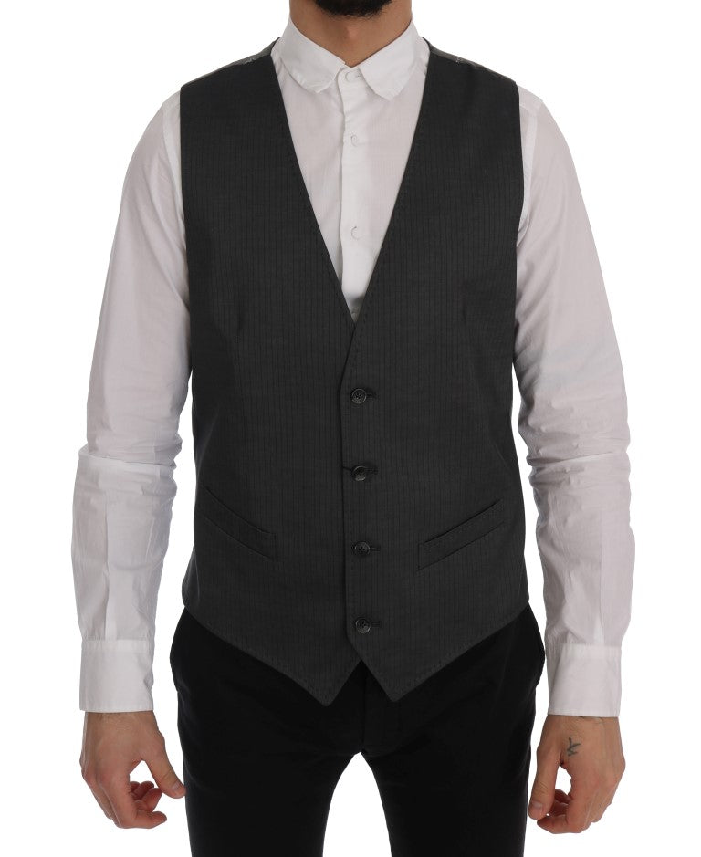 Dolce & Gabbana 80% Cotton vest in gray