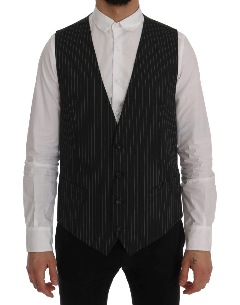 Dolce & Gabbana 97% Wool vest in gray