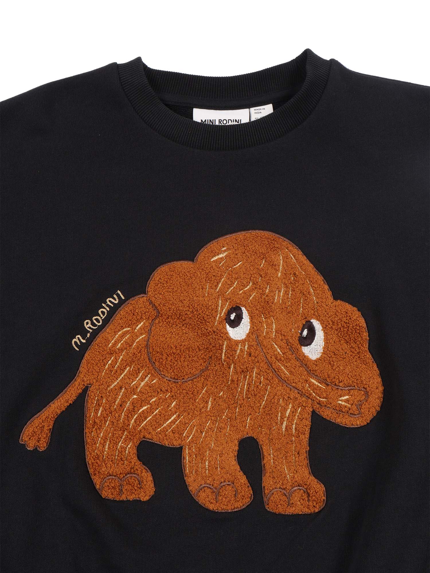 Mammoth Chenille Sweatshirt Black Organic Cotton