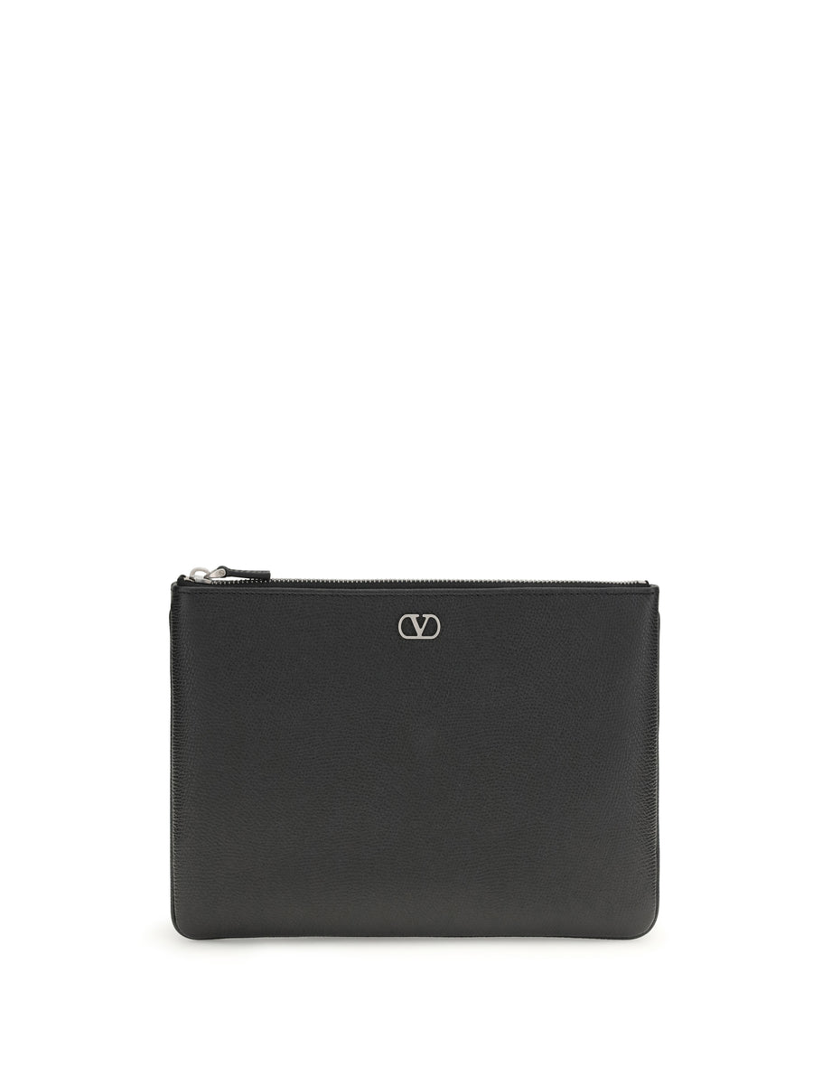 Valentino Garavani 100% calf leather (Bos Taurus) card case in black