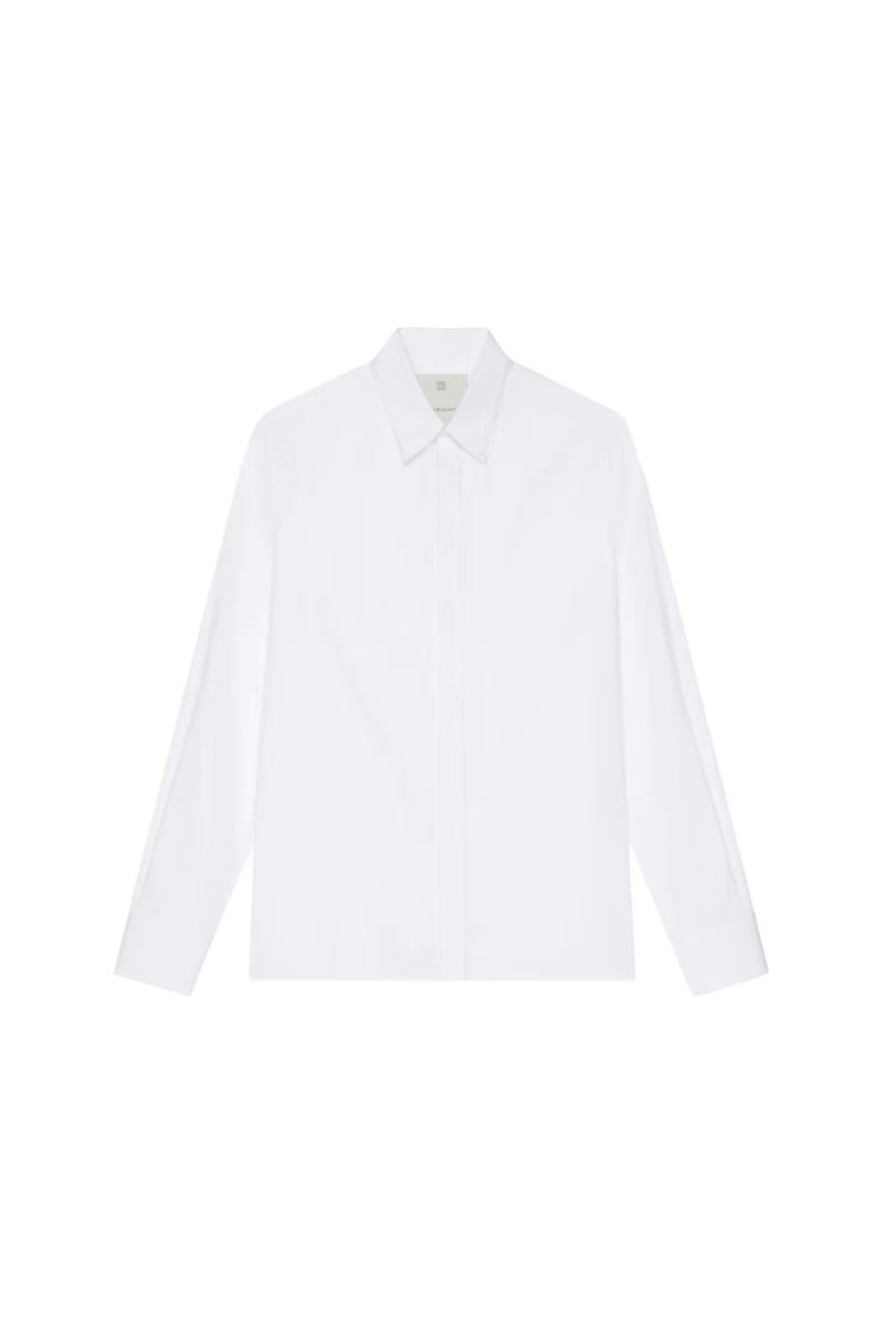 Givenchy Evening Pleats Tuxedo Shirt_white White Clothing