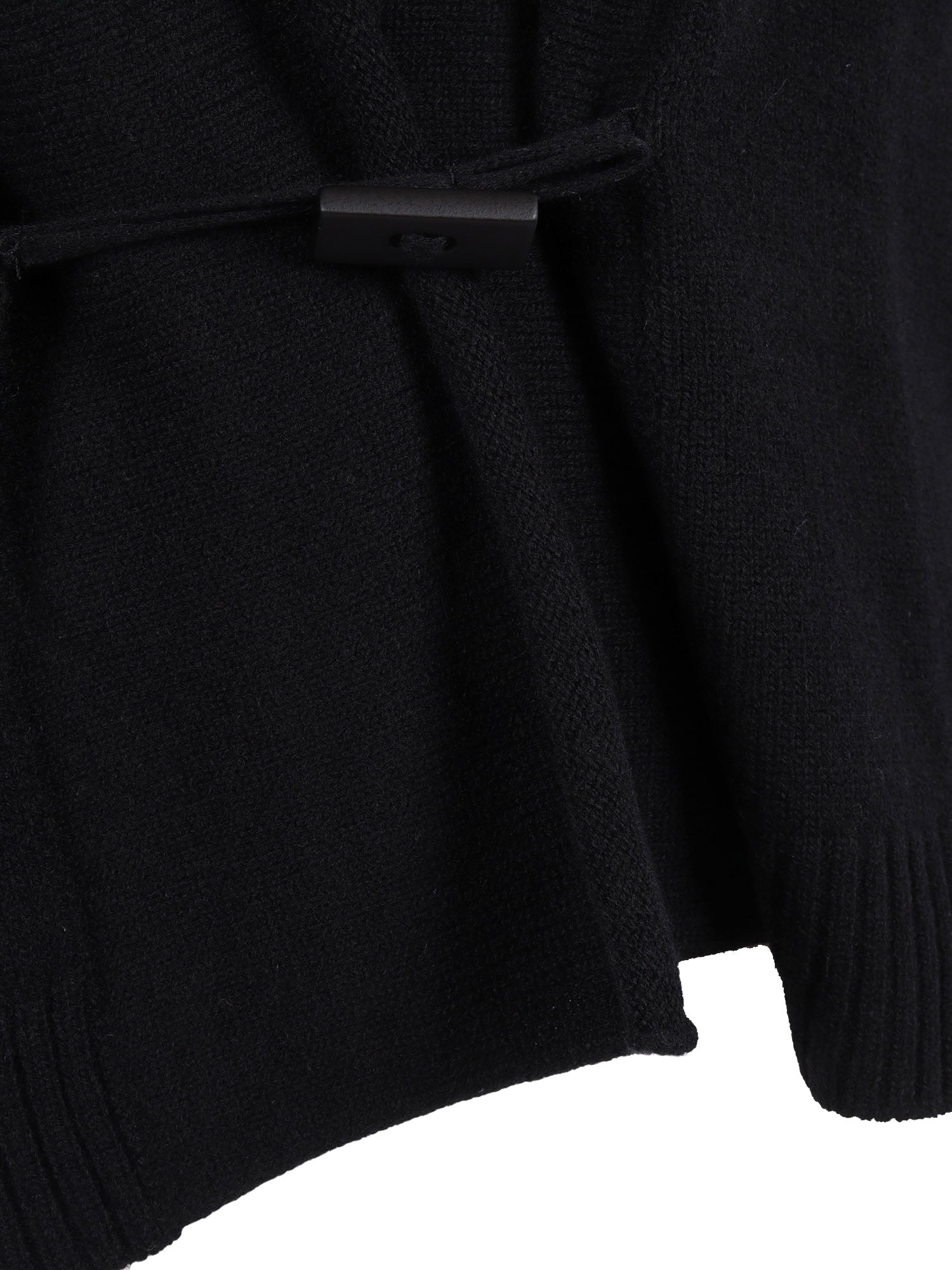 Jacket With Buttons Black Wool Cashmere