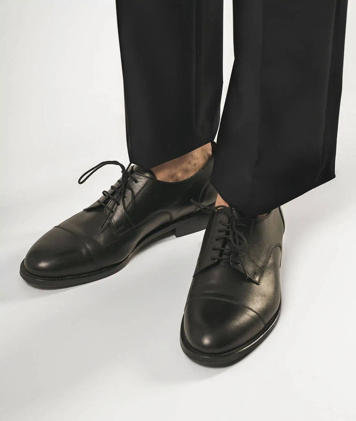 Derby Leather Henry Black Boot