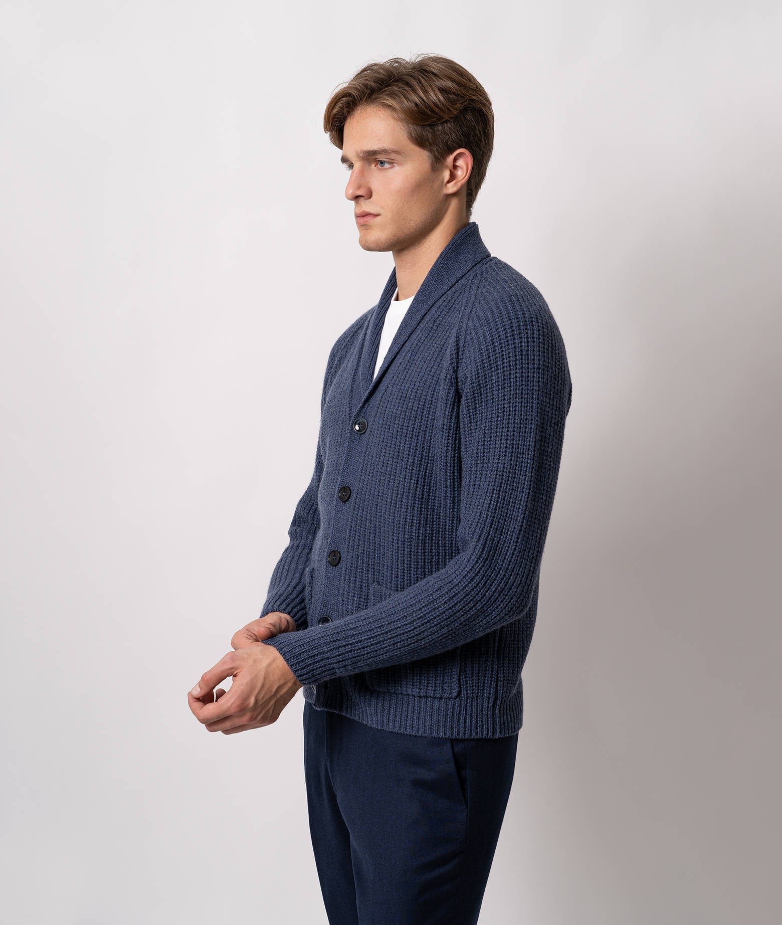 Cashmere Cardigan Innsbruck Blue Knitwear