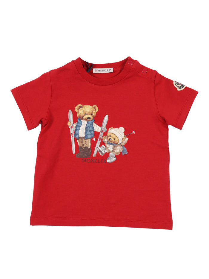 Ss T-Shirt Red Elastane Cotton Short Sleeves