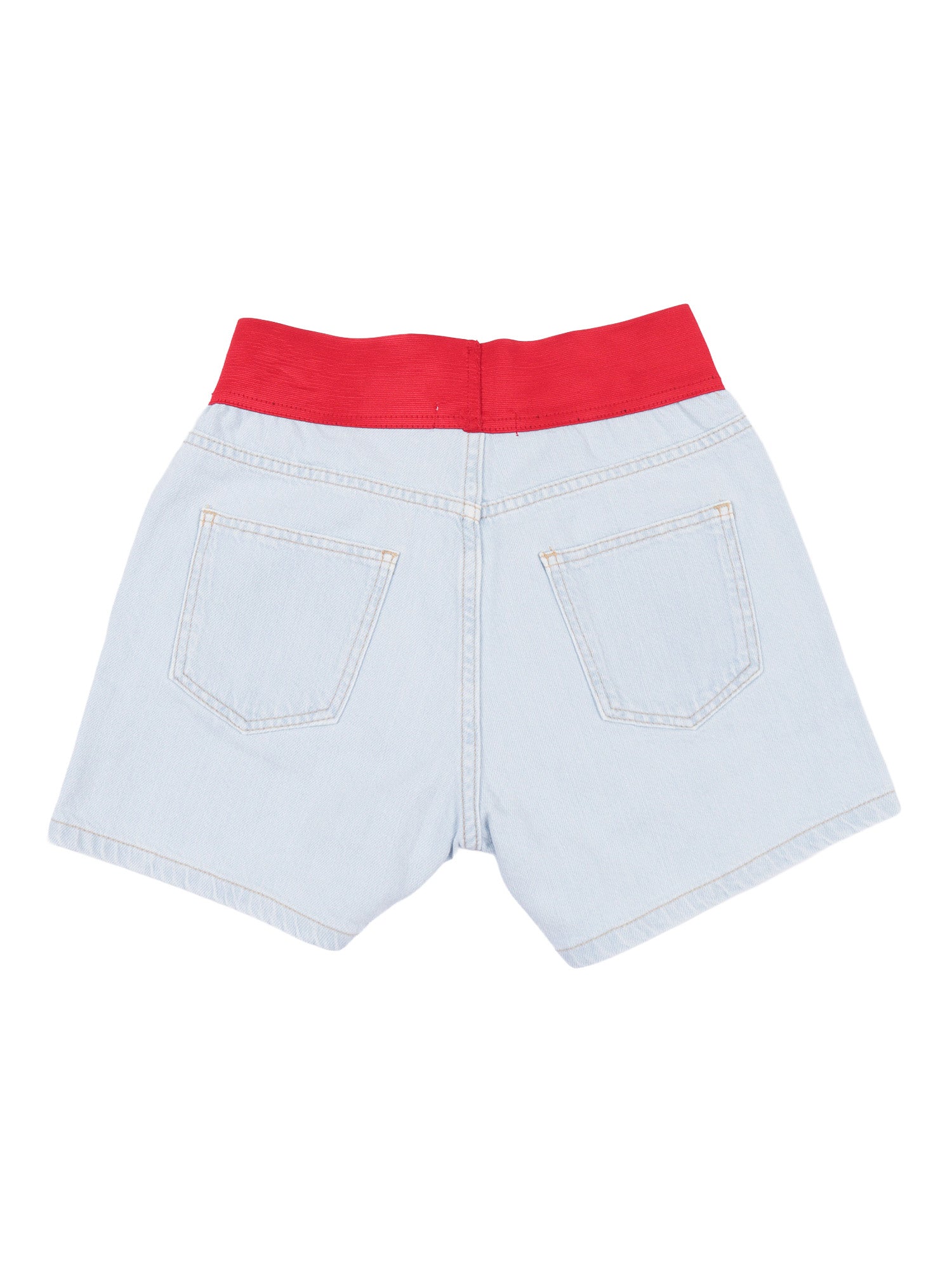 DENIM SHORTS GIRL Blue Cotton Bermuda