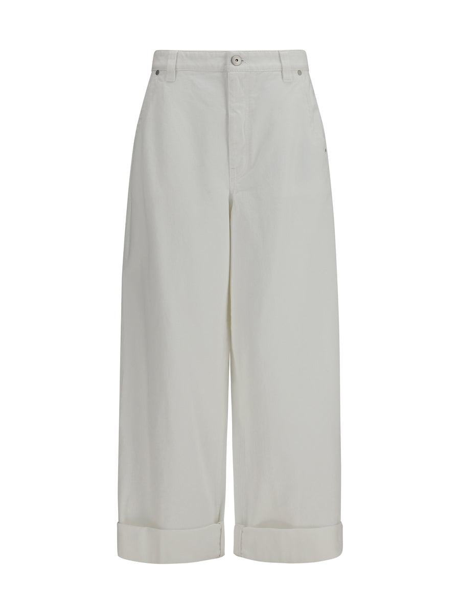 Brunello Cucinelli 100% Cotton trousers in beige