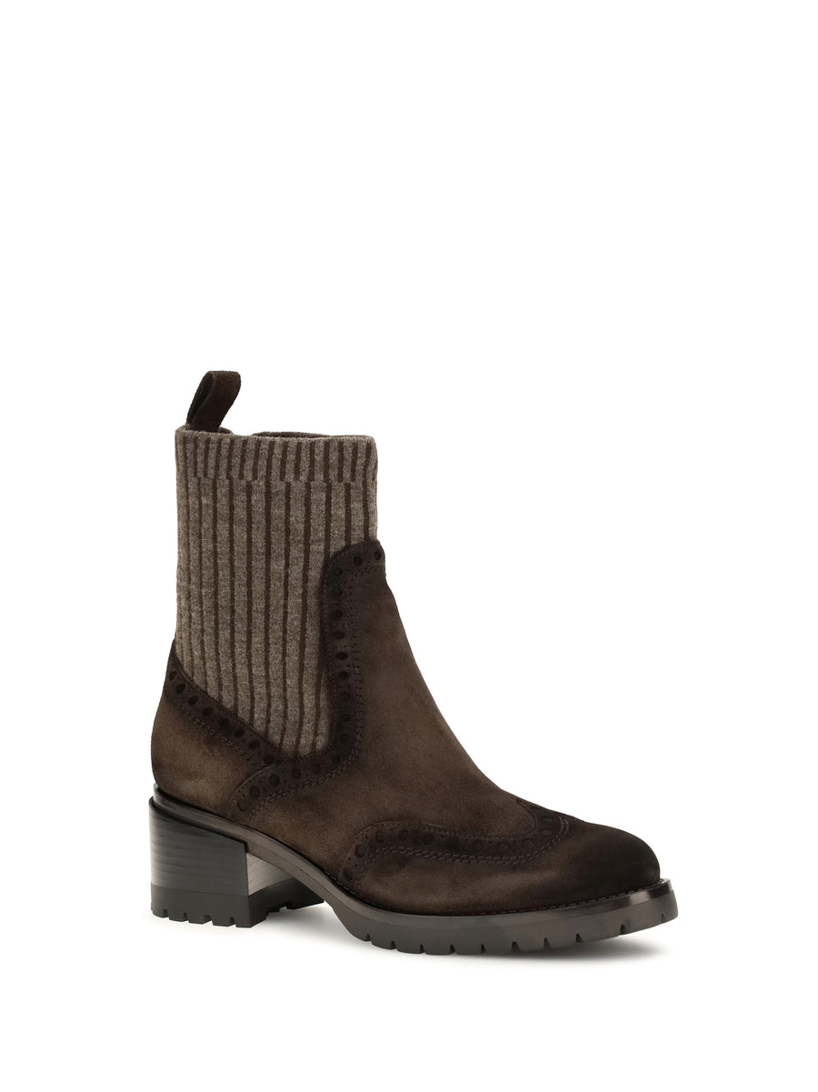Boots Ferret Suede Dark Brown
