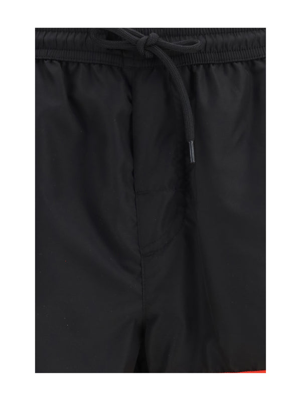 Swim Shorts Black-Red Black/red Nylon Beachwear