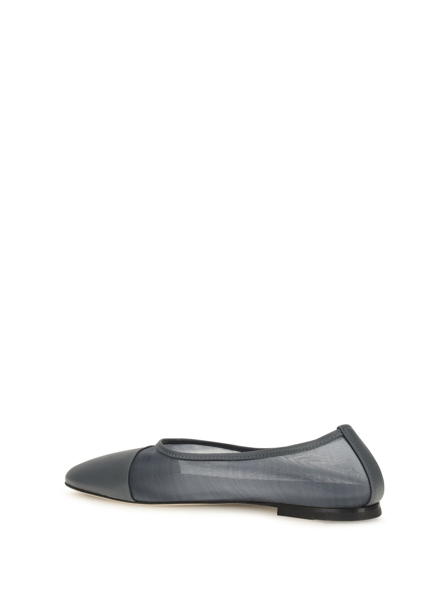 Ballerina Flats Gala Steel Calf Leather (bos Taurus) Shoes