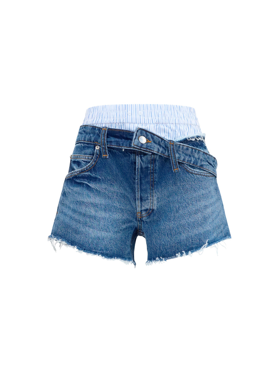 Alexander Wang 100% Cotton denim shorts in blue