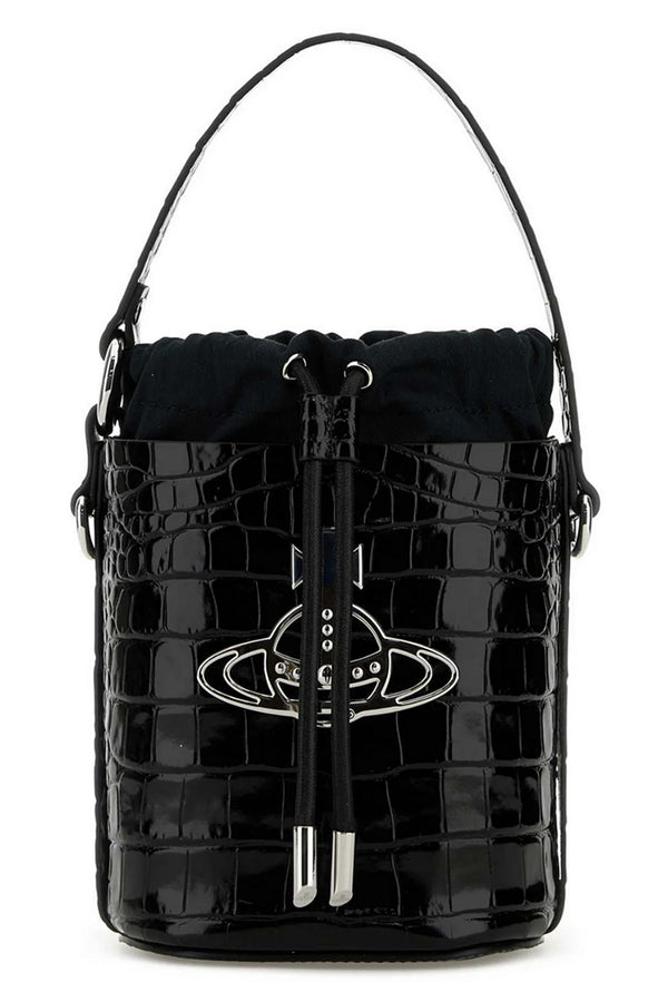 Bucket Bag Daisy Black Leather Calf