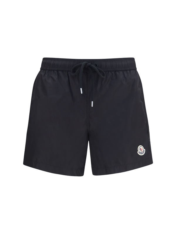 Moncler 100% Polyamide swim shorts in black