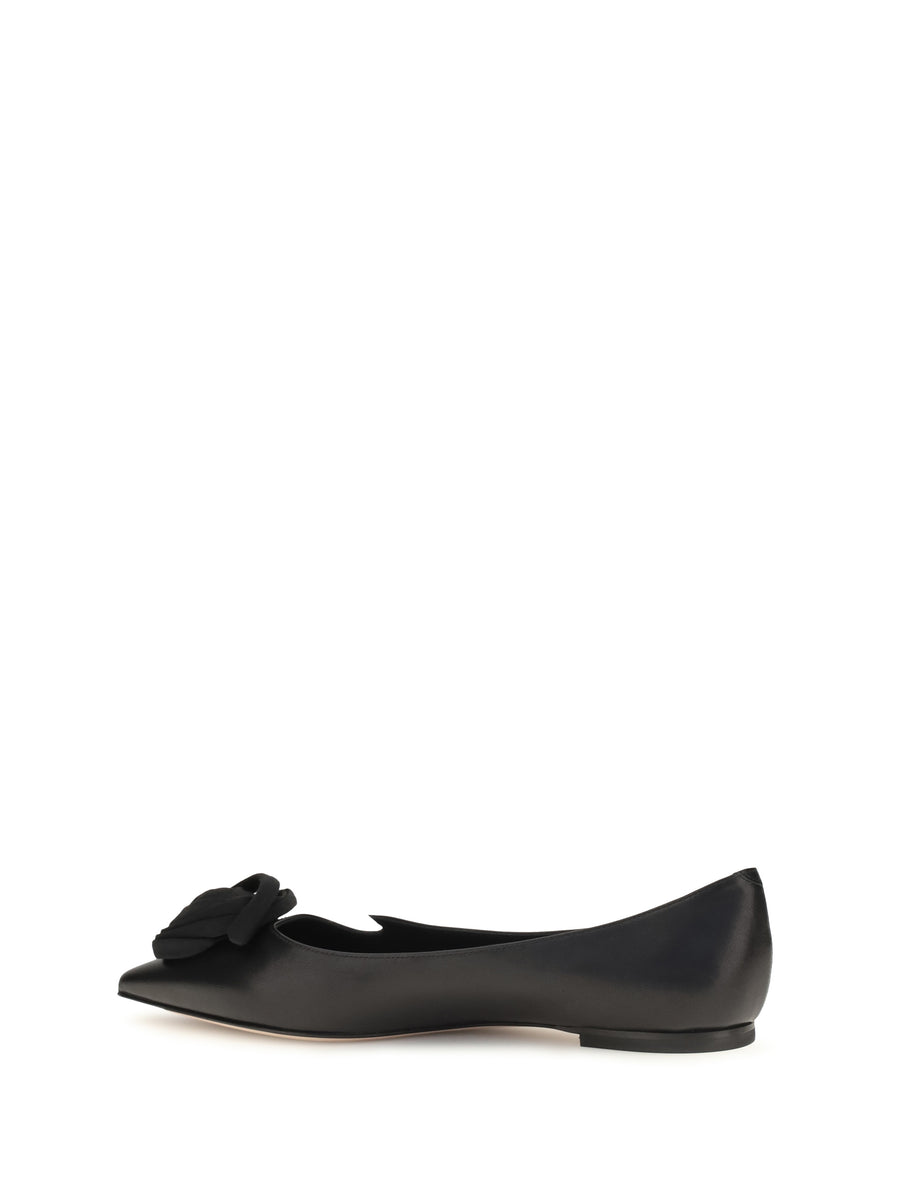 Ballerina Shoes Rose Vivier Suede Black Goatskin (hircus Goatskin)