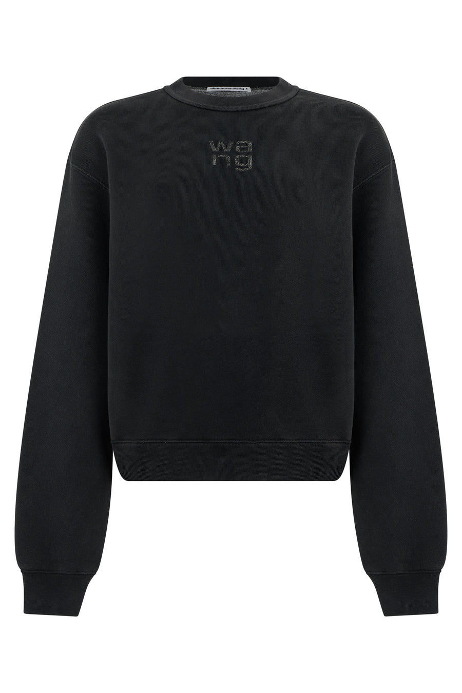 Crewneck Sweatshirt Black Cotton Sweatshirts