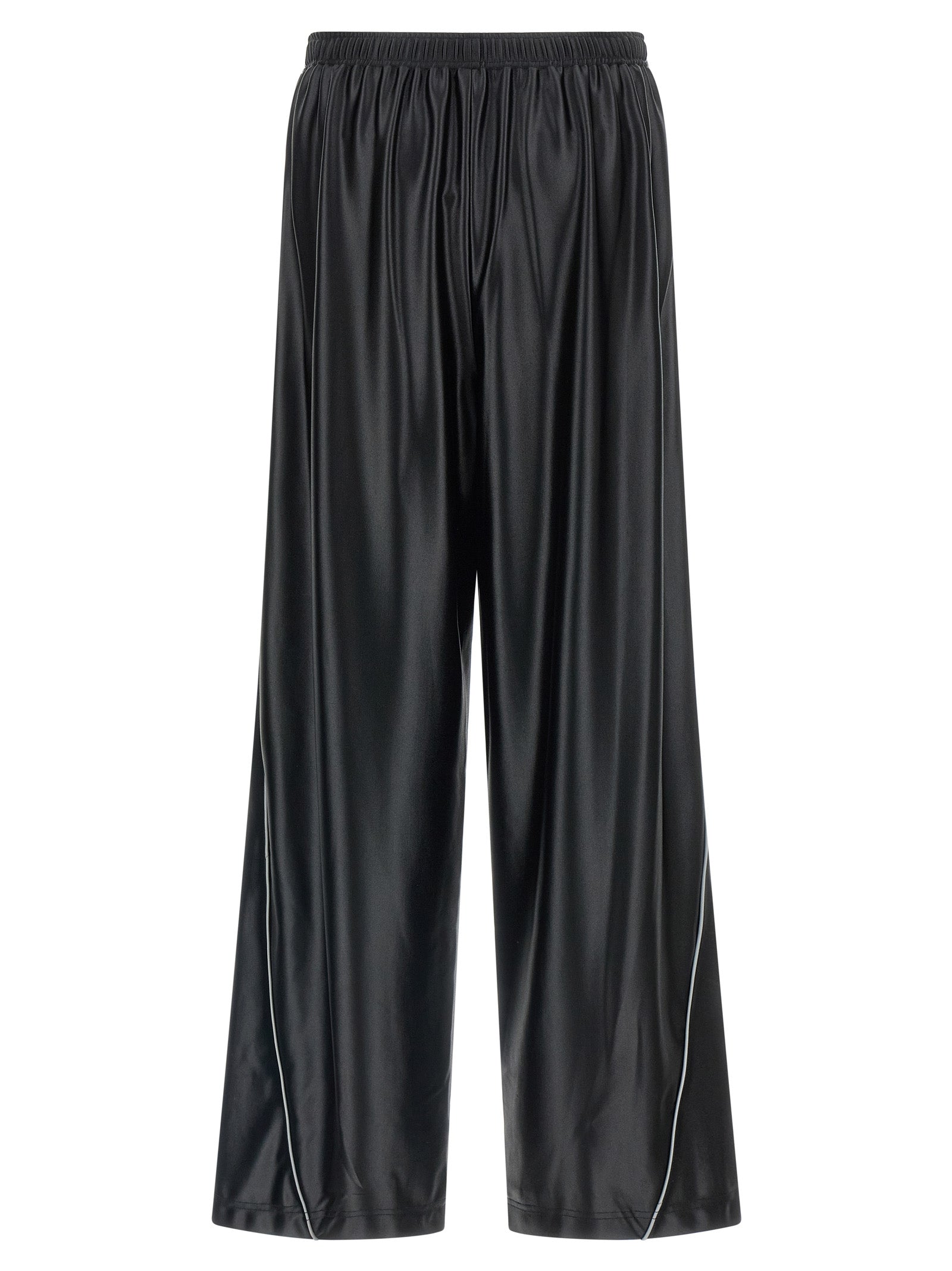 Side band joggers Black Polyester Pant