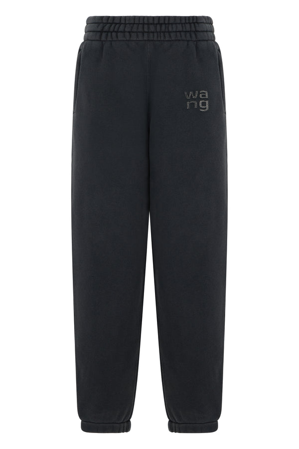 Track Pants Black Cotton