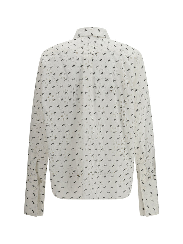 Shirt Broderie Anglaise Optic White-Black White/black Cotton