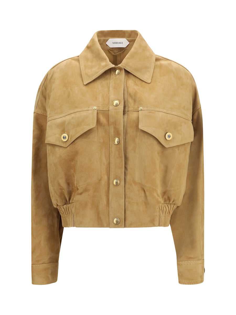Blouson Jacket Lamb Suede Natural Leather