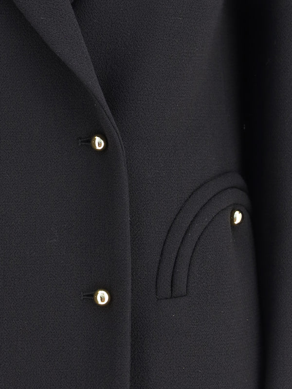 Blazer Jacket Resolute Everyday Black Fleece Wool (ovis Aries) Blazers