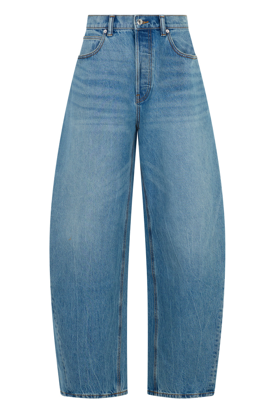 Wide-Leg Jeans Vintage Light Indigo Cotton