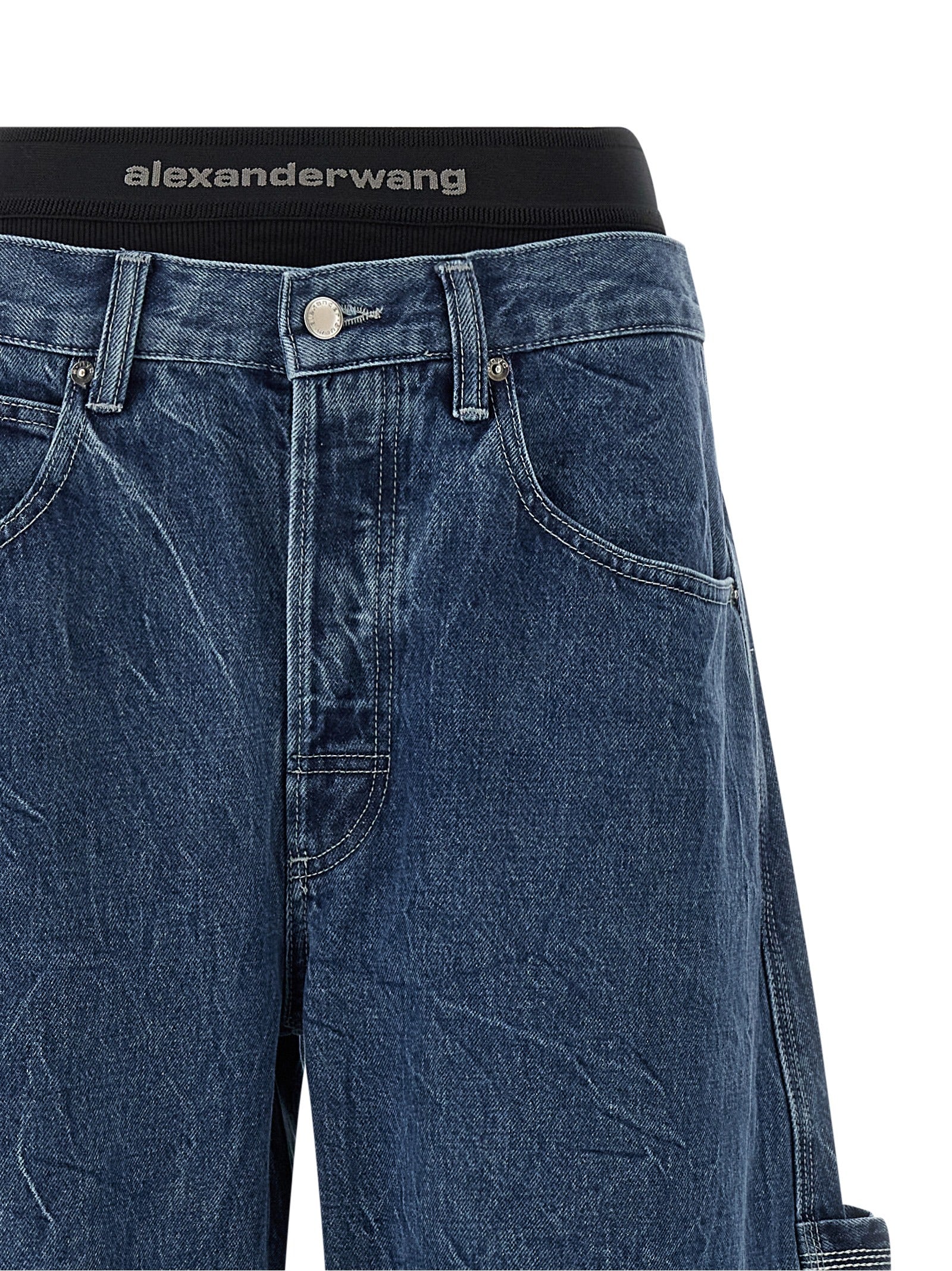 Boxer insert jeans Blue Cotton