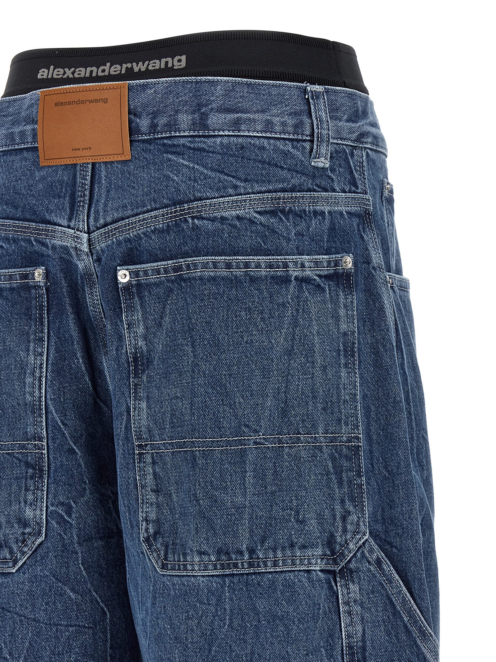 Boxer insert jeans Blue Cotton