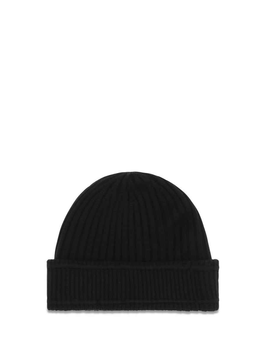 Wool Beanie Black Merino Hat