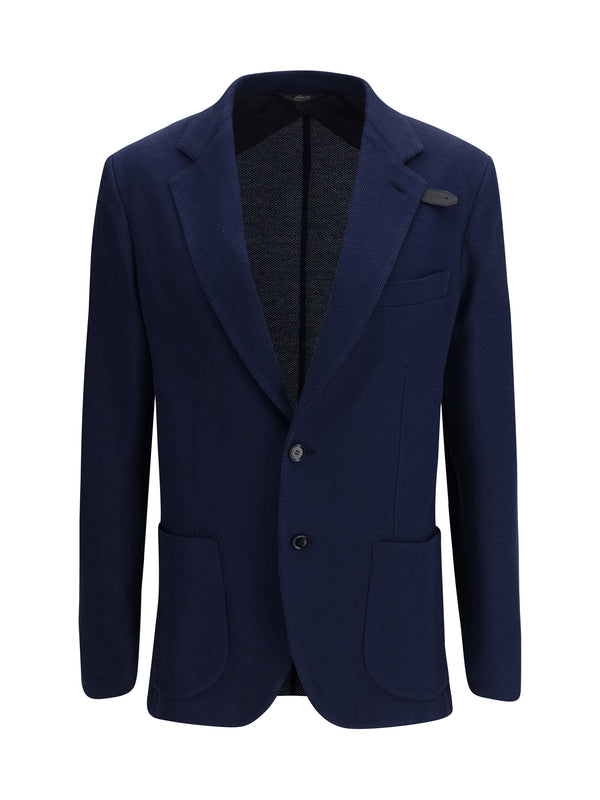 Jersey Blazer Sapphire Silk Blazers