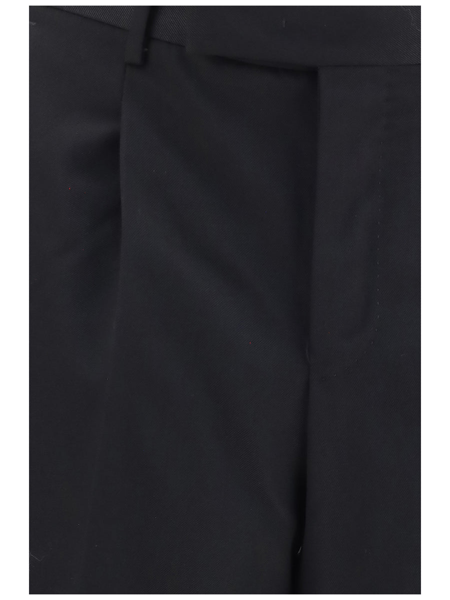 Wool Trousers Samuel Black Fleece (ovis Aries)