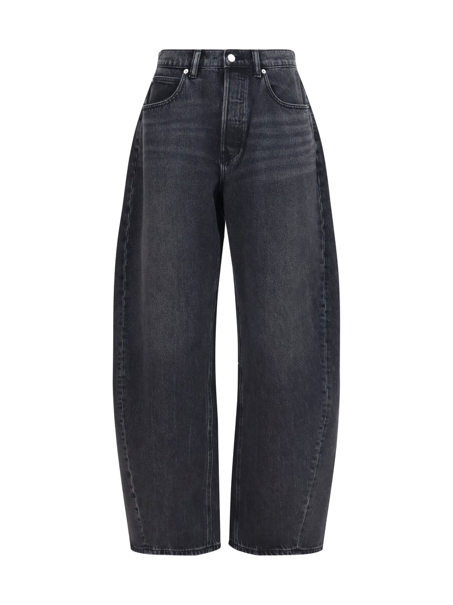 Jeans Crystal Balloon Grey Aged Cotton