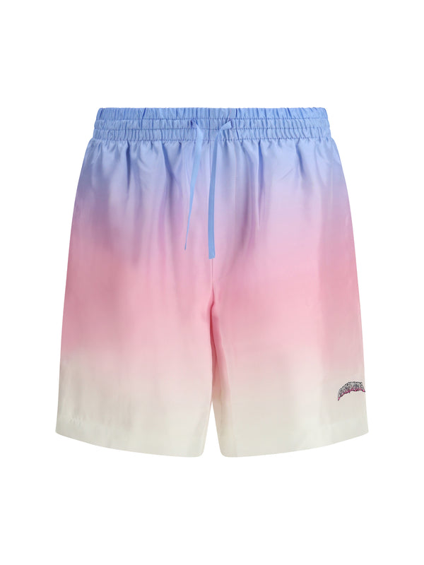 Casablanca 100% silk bermuda shorts in pink