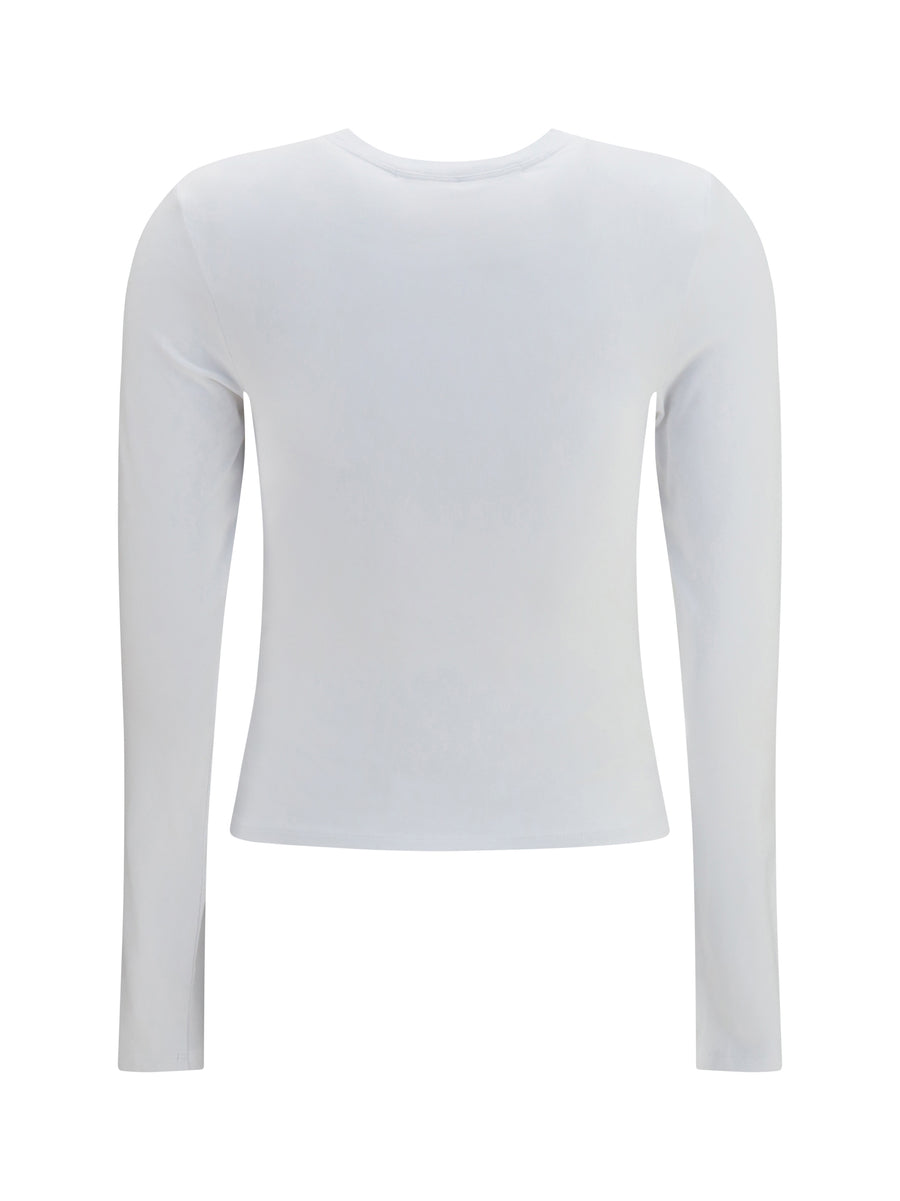 Long-Sleeved Logo Cotton T-Shirt White T-shirts & Jerseys