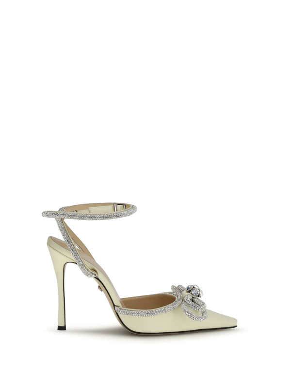 Pumps Satin Pastel Yellow Upper: Silk