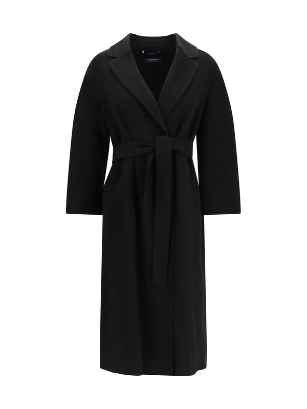Esturia Virgin Wool Coat Black Fleece Ovis Aries