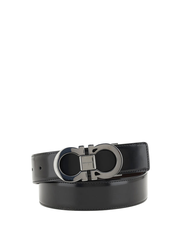 Ferragamo 100% Calf Leather Bos Taurus belt in black