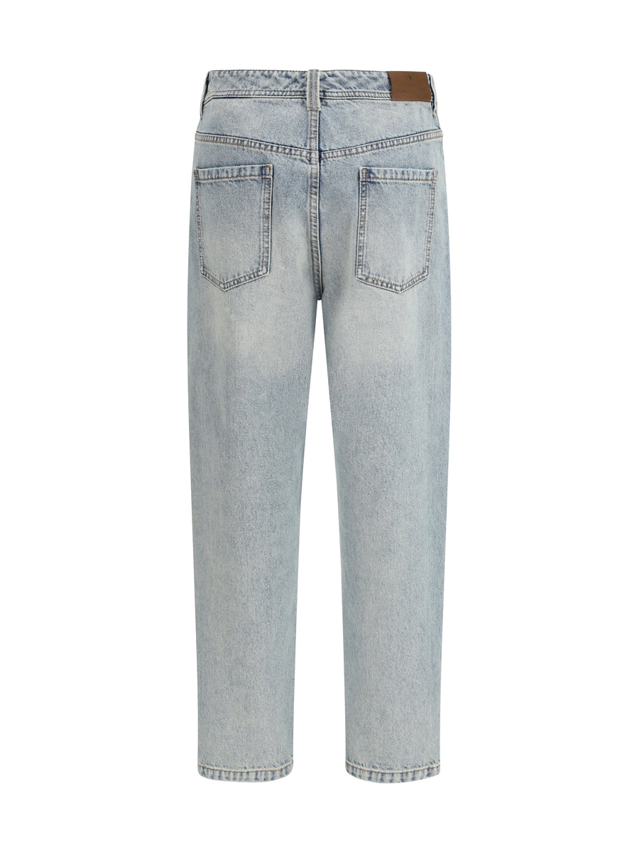 Straight Jeans Light Vintage Denim Cotton Trousers