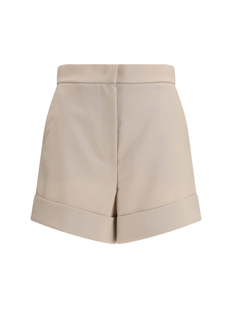 Max Mara 71% Fleece Wool; 18% Mohair; 11% Silk bermudas in green